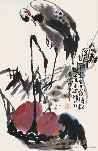 刘玉苞 花卉 立轴 68×44cm